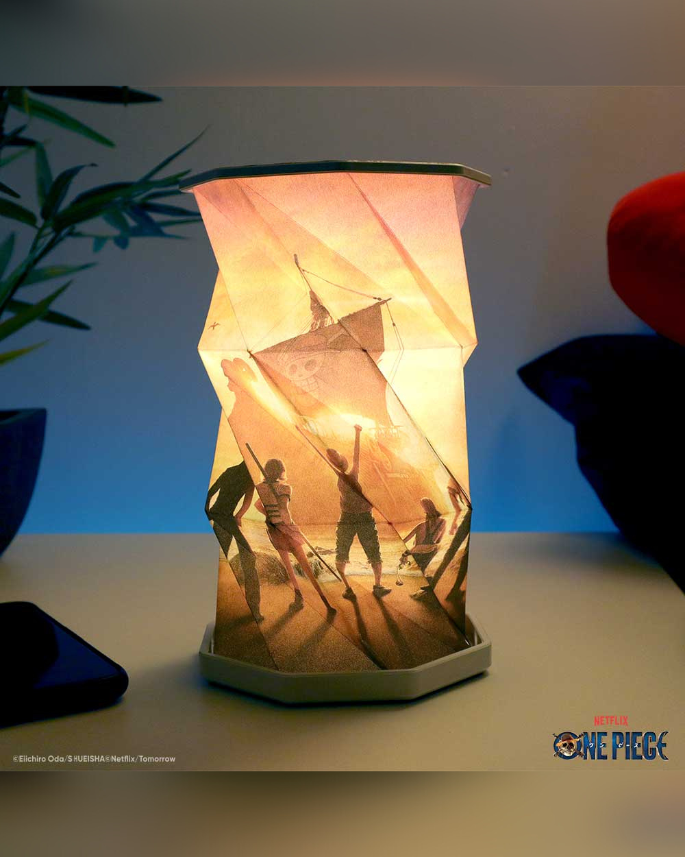 One Piece Straw Hat Crew Foldable Lamp 21cm