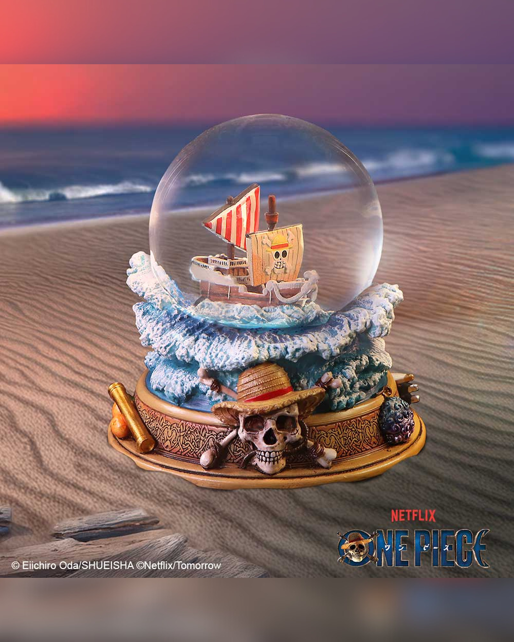 One Piece Going Merry Snow Globe 14cm