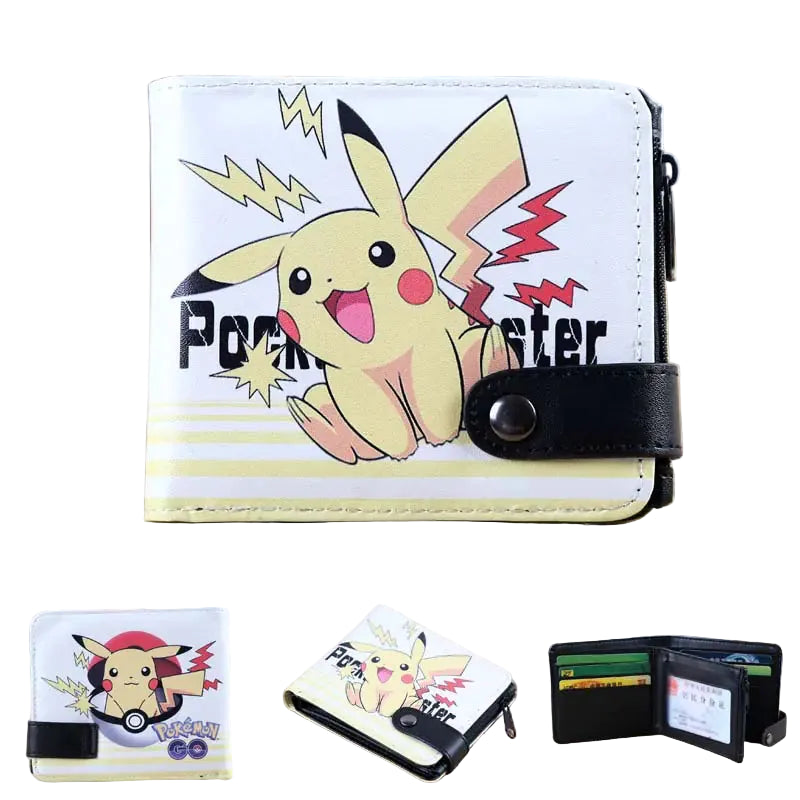 Anime Icon Compact Wallet (PU Leather) – Choose Your Design | Snap Closure
