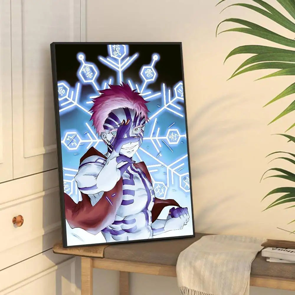 Akaza Demon Slayer Premium Anime Poster – HD Waterproof Wall Art Decor