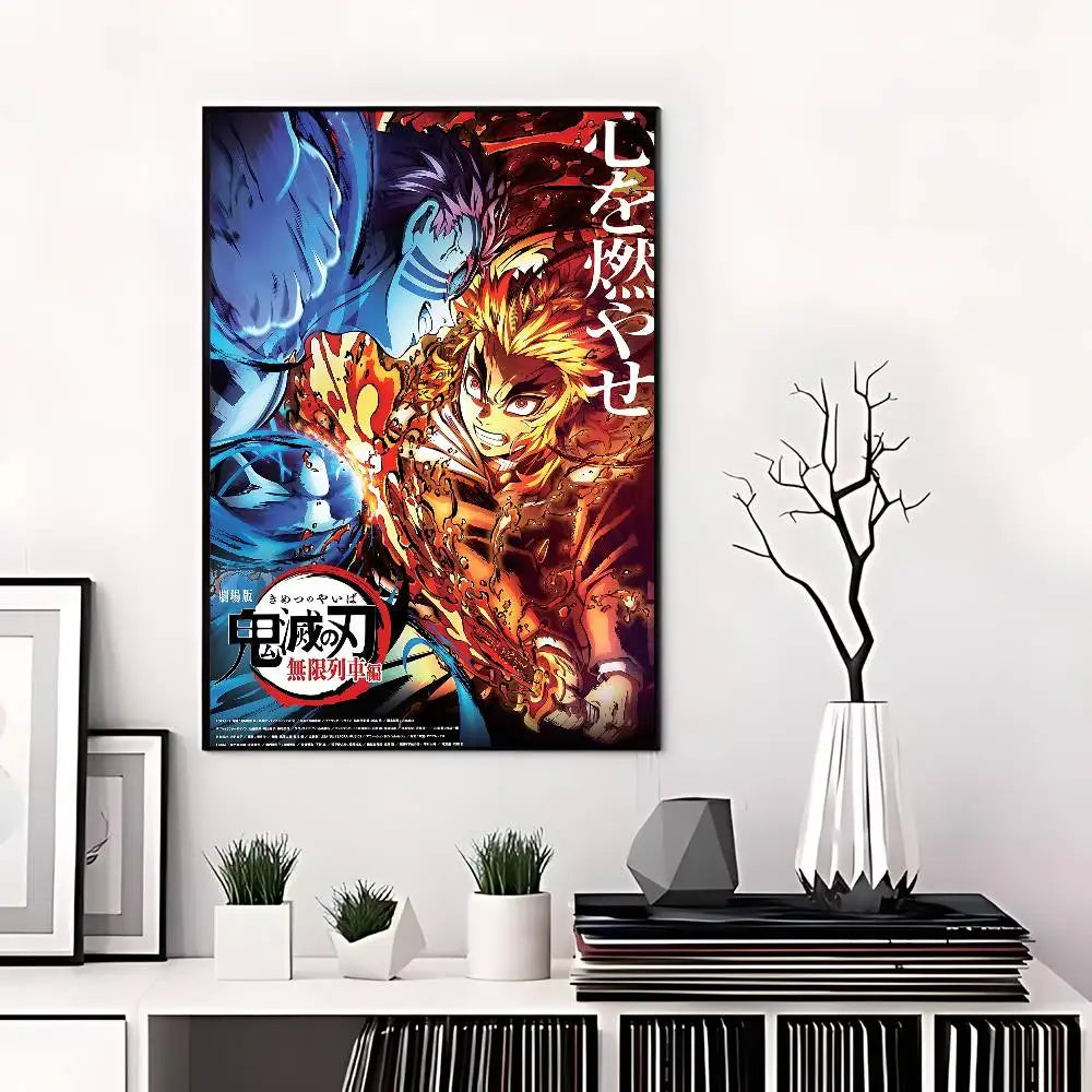 Akaza Demon Slayer Premium Anime Poster – HD Waterproof Wall Art Decor