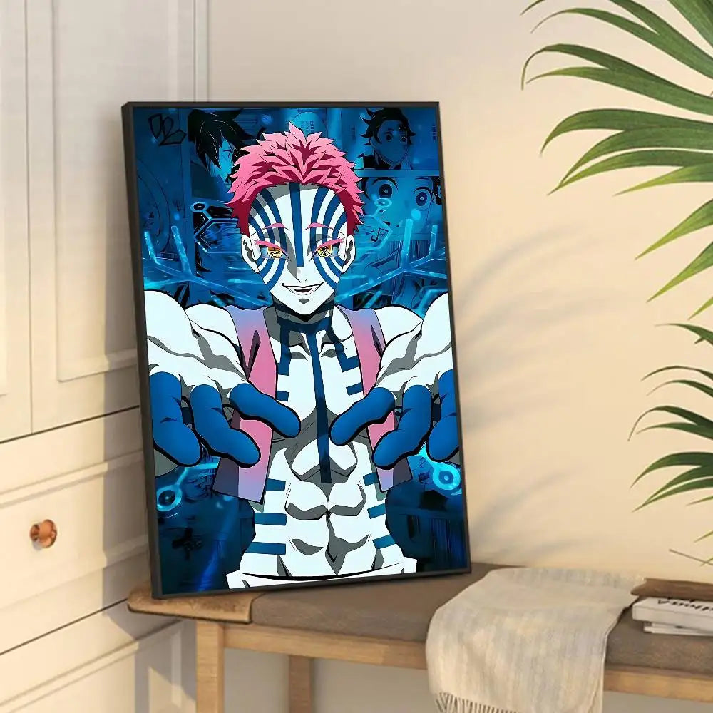 Akaza Demon Slayer Premium Anime Poster – HD Waterproof Wall Art Decor