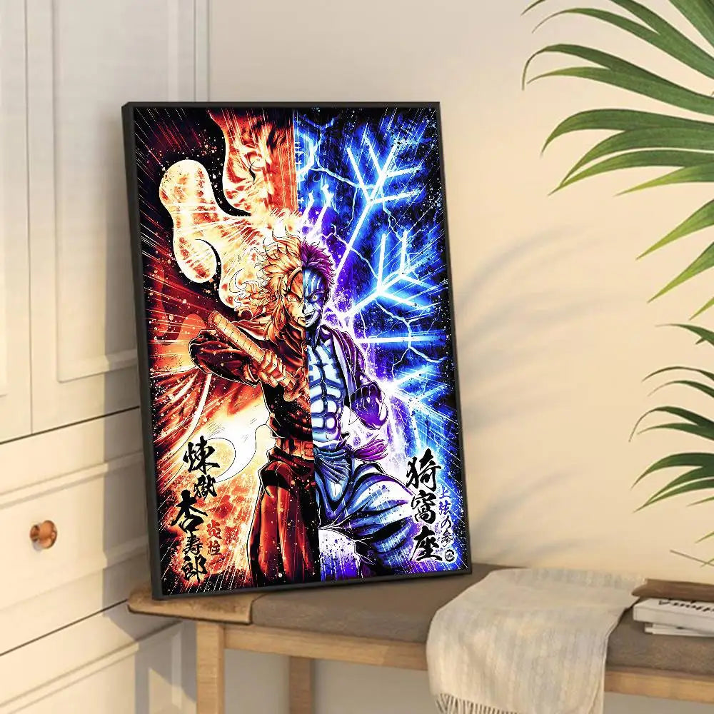 Akaza Demon Slayer Premium Anime Poster – HD Waterproof Wall Art Decor
