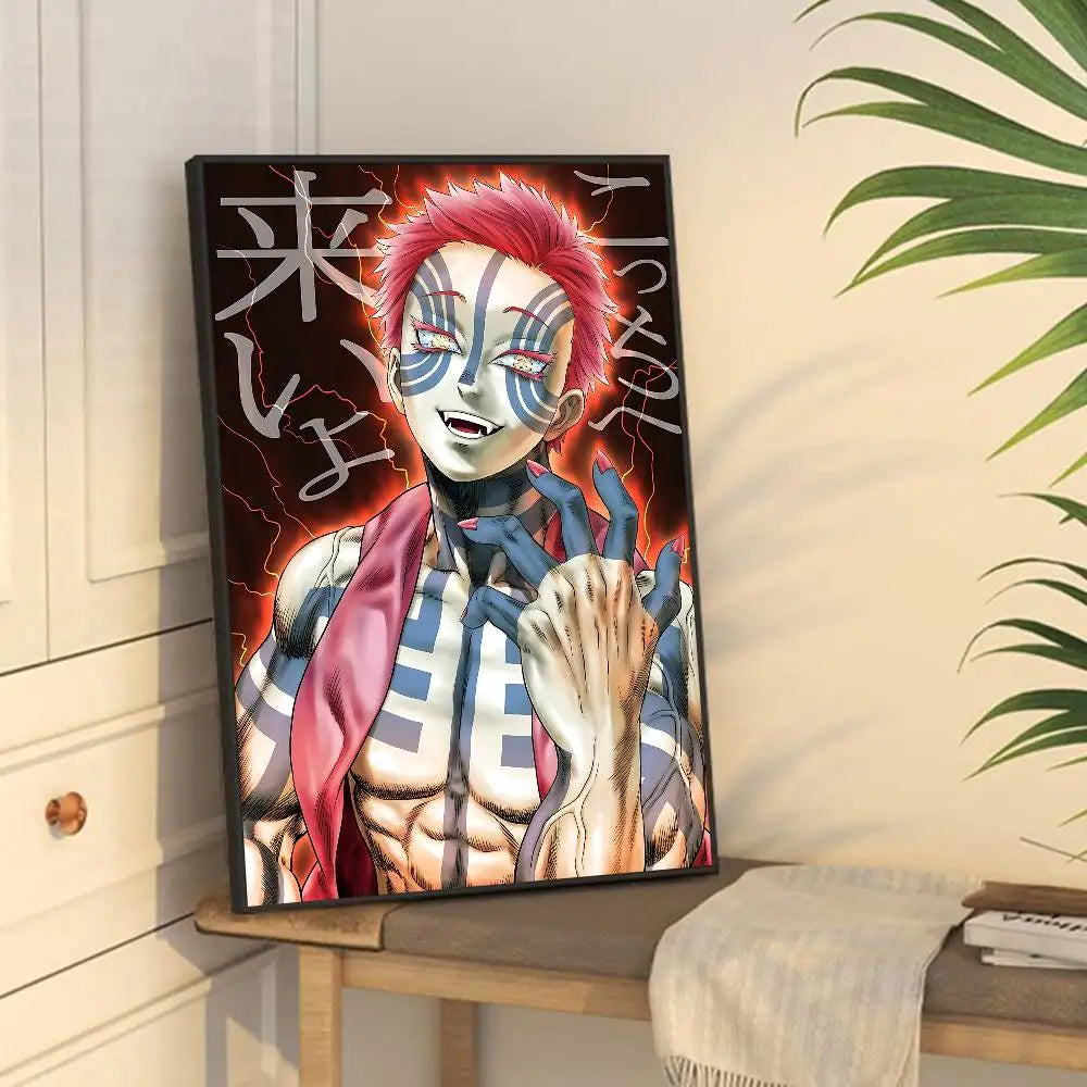 Akaza Demon Slayer Premium Anime Poster – HD Waterproof Wall Art Decor