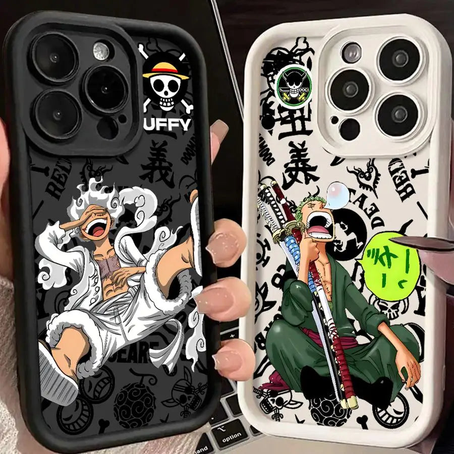 One Piece: Straw Hat Crew Manga Edition iPhone Case | Soft Silicone Cover (iPhone 11 - 16)