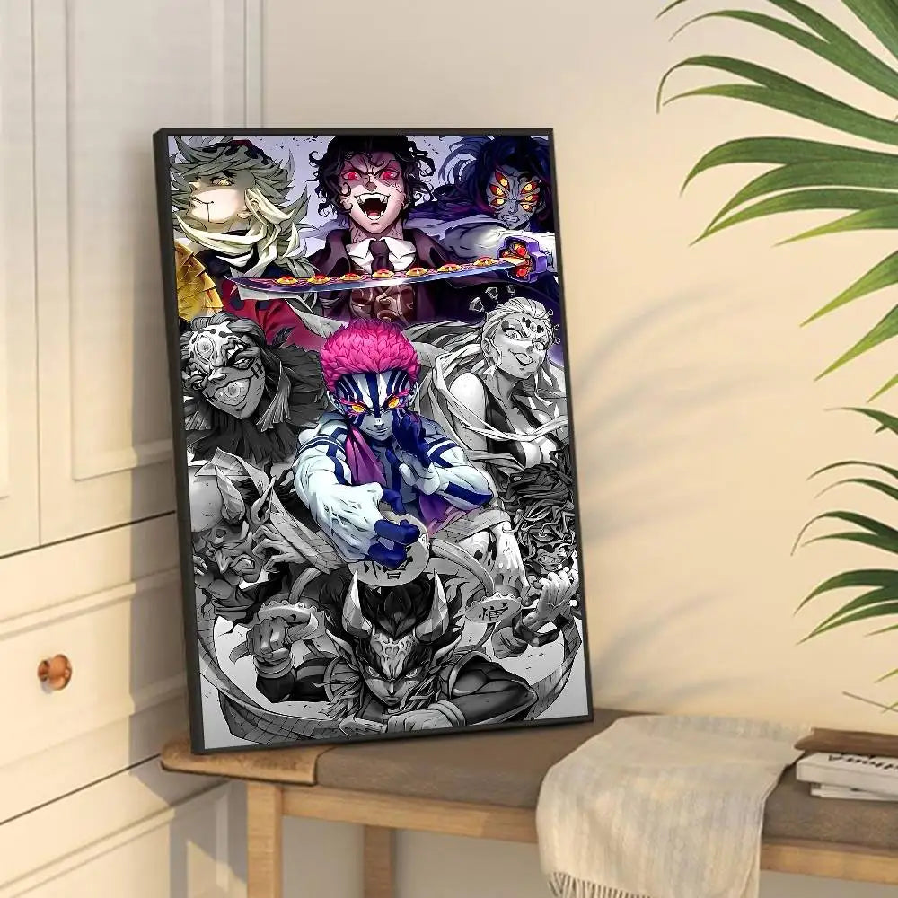 Akaza Demon Slayer Premium Anime Poster – HD Waterproof Wall Art Decor