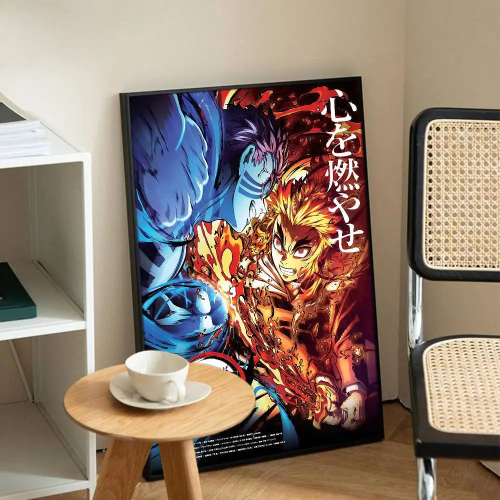 Akaza Demon Slayer Premium Anime Poster – HD Waterproof Wall Art Decor