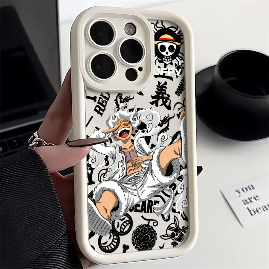 One Piece: Straw Hat Crew Manga Edition iPhone Case | Soft Silicone Cover (iPhone 11 - 16)