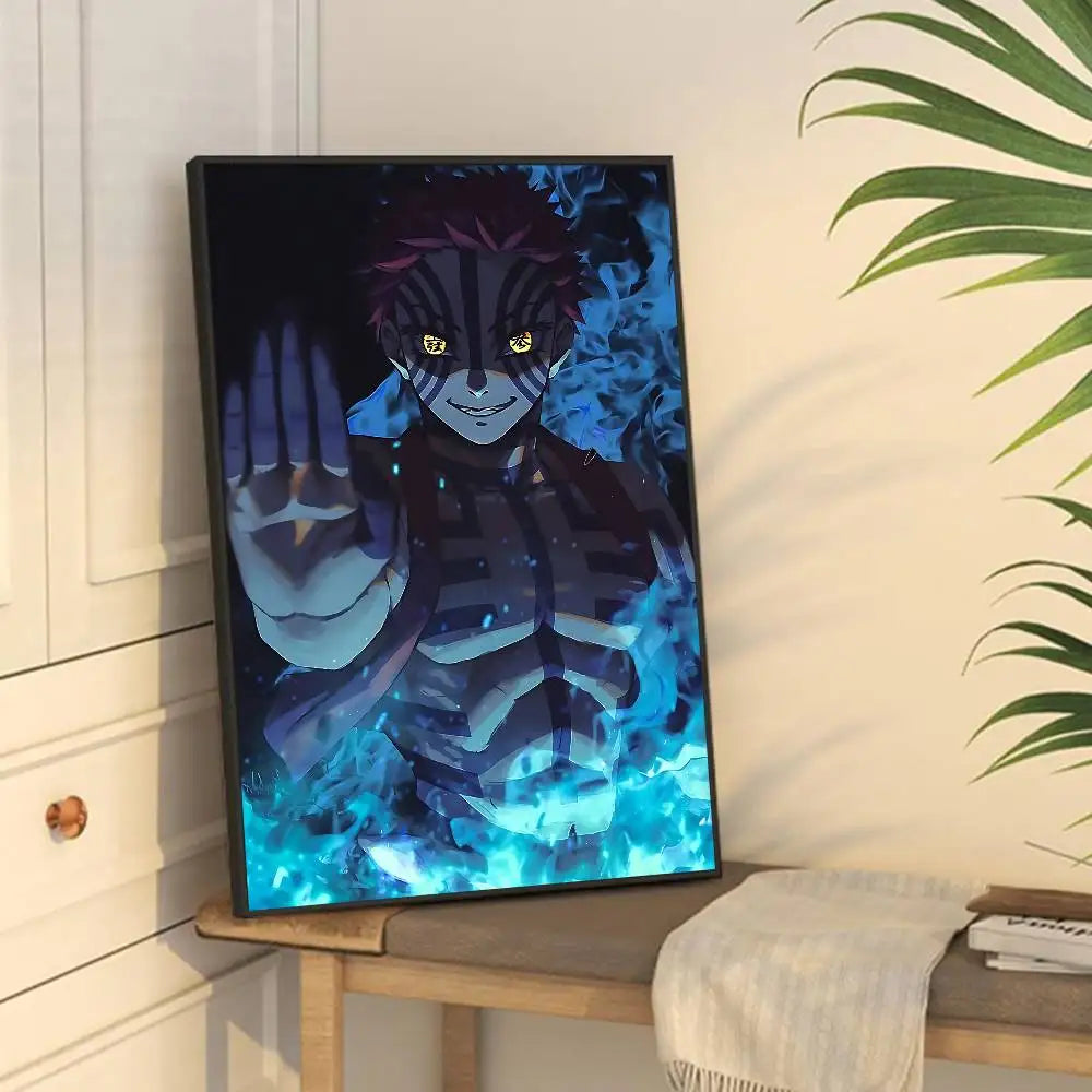 Akaza Demon Slayer Premium Anime Poster – HD Waterproof Wall Art Decor