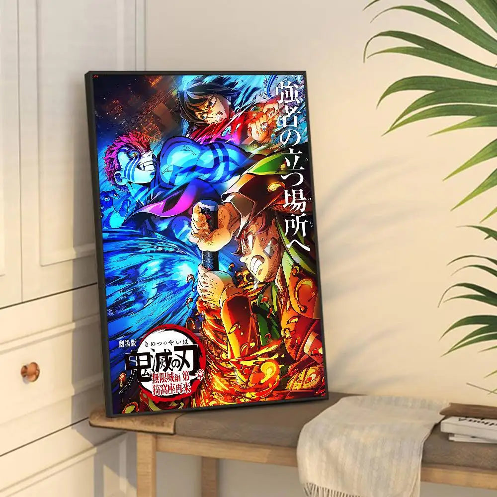 Akaza Demon Slayer Premium Anime Poster – HD Waterproof Wall Art Decor