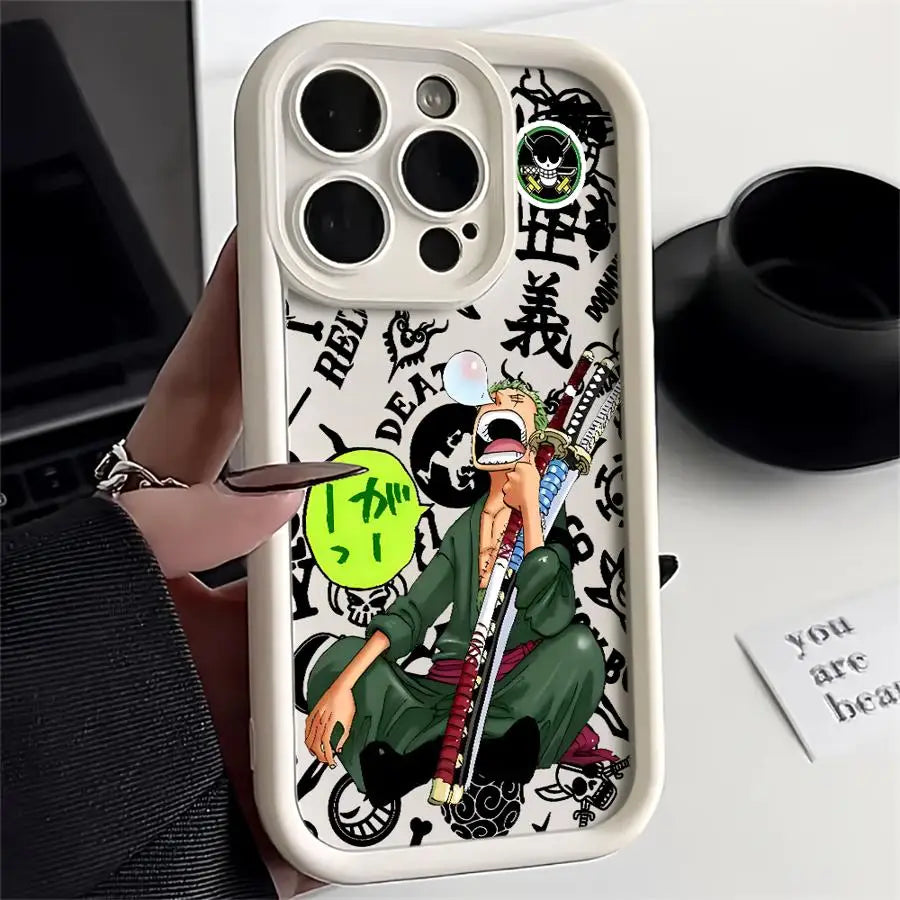 One Piece: Straw Hat Crew Manga Edition iPhone Case | Soft Silicone Cover (iPhone 11 - 16)