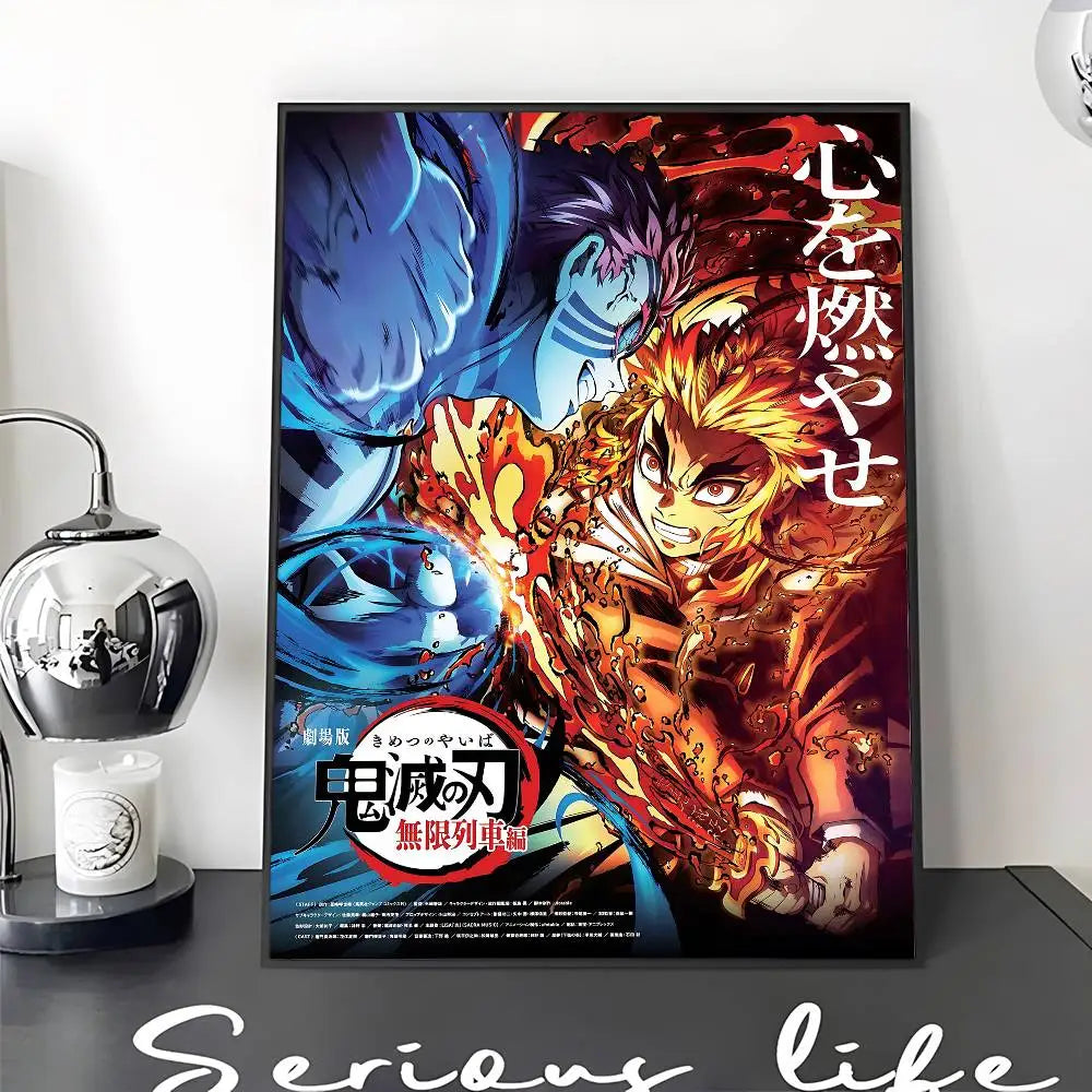 Akaza Demon Slayer Premium Anime Poster – HD Waterproof Wall Art Decor