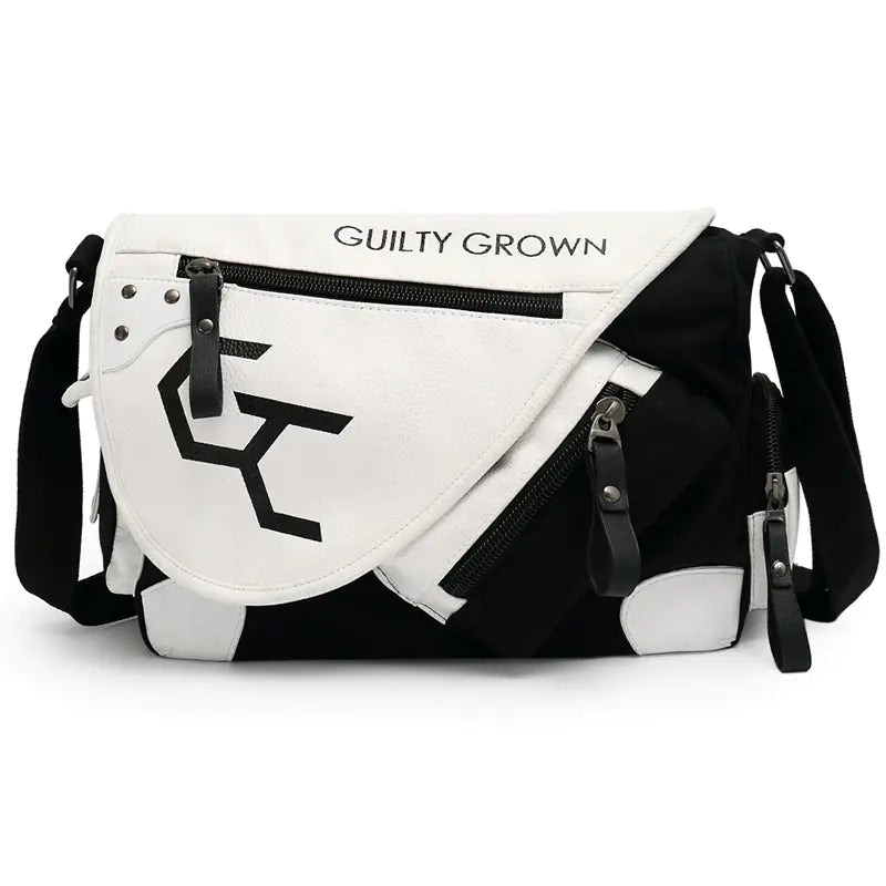 Guilty Crown Crossbody Messenger Bag (Canvas + PU Leather) – 32×12×33cm