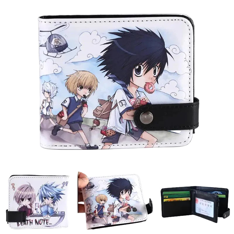 Anime Icon Compact Wallet (PU Leather) – Choose Your Design | Snap Closure