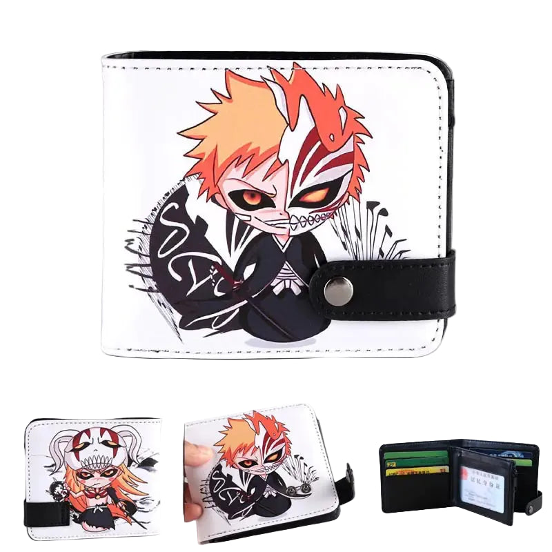 Anime Icon Compact Wallet (PU Leather) – Choose Your Design | Snap Closure