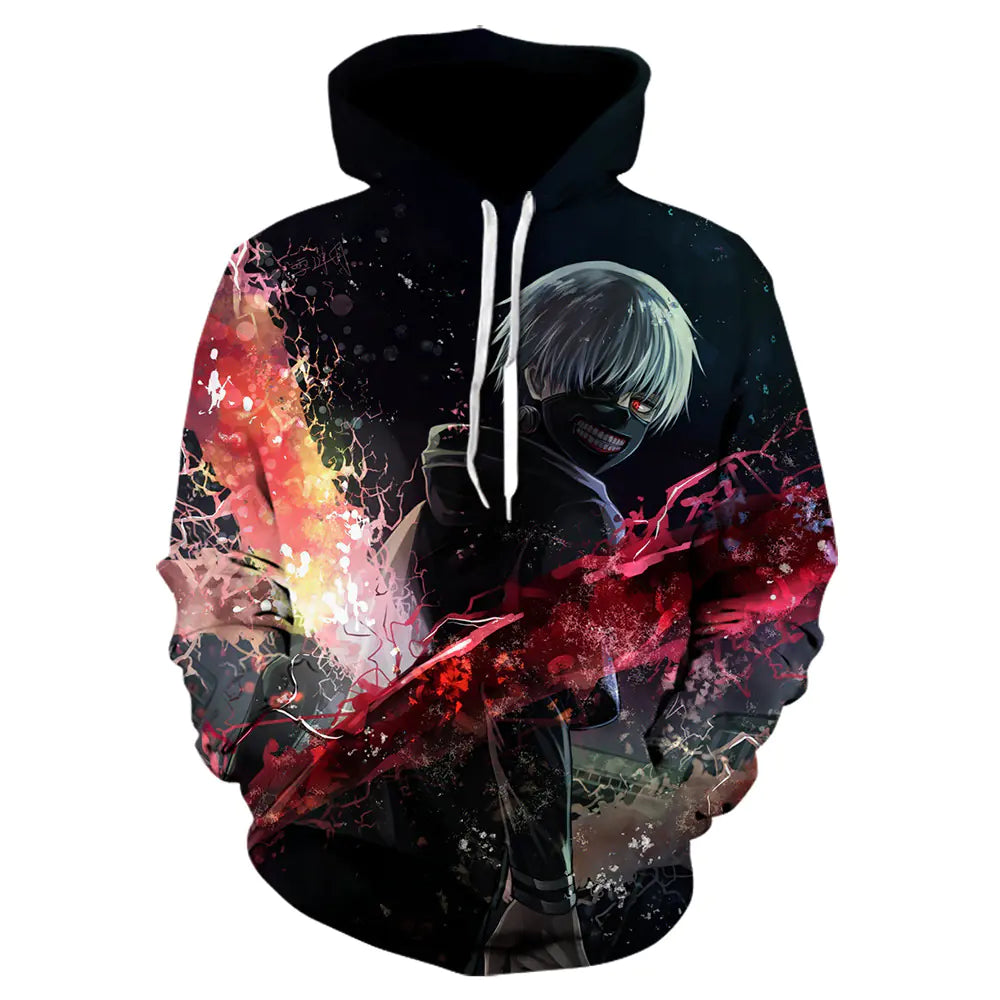 Tokyo Ghoul – Kaneki Ken All-Over Print Hoodie (Unisex) | S–5XL